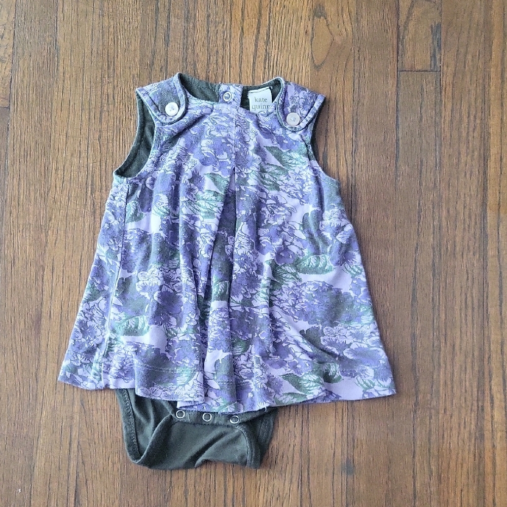 Kate Quinn Organic Purple Floral Baby Outfit